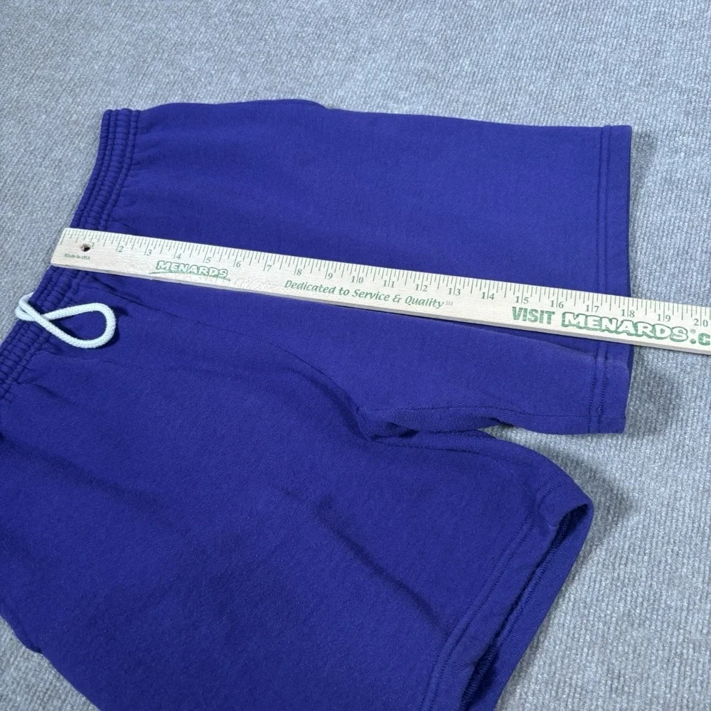 Vintage 90s Jerzees Sweat Shorts Mens‎ L Purple Fleece Blank Pockets Made In USA